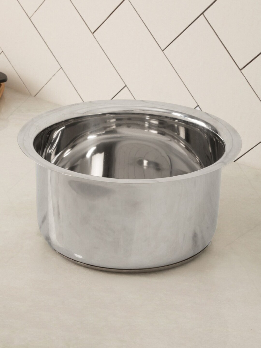 Home Centre Silver-Toned Magnus Stainless Steel Pot Price in India