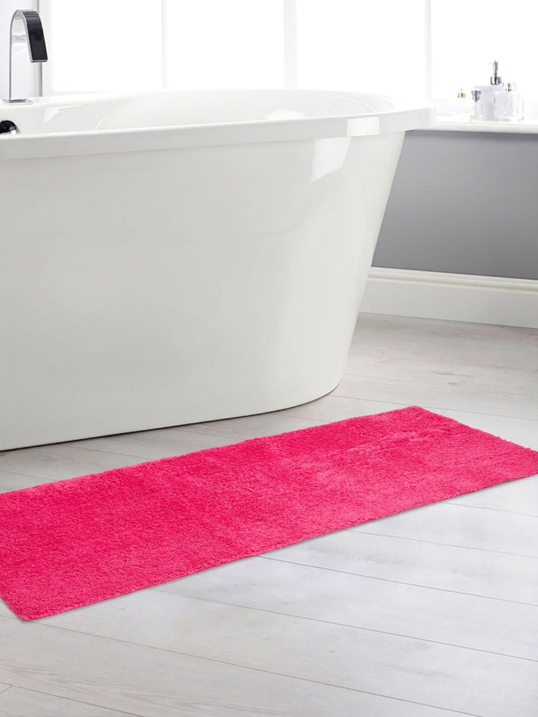 Home Centre Pink Solid Bath Runner Price in India