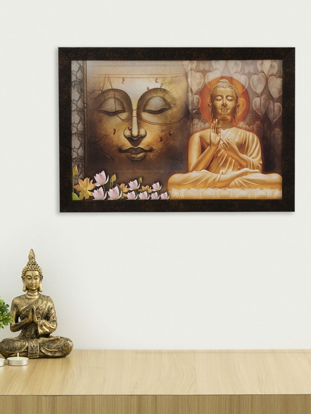 Home Centre Brown & Orange Corsica Buddha Picture Frame Price in India