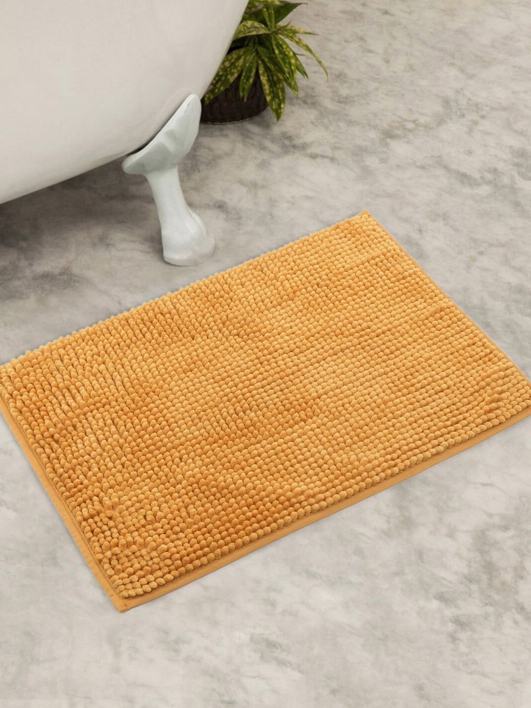 Home Centre Yellow Textured Bath Mat Price in India