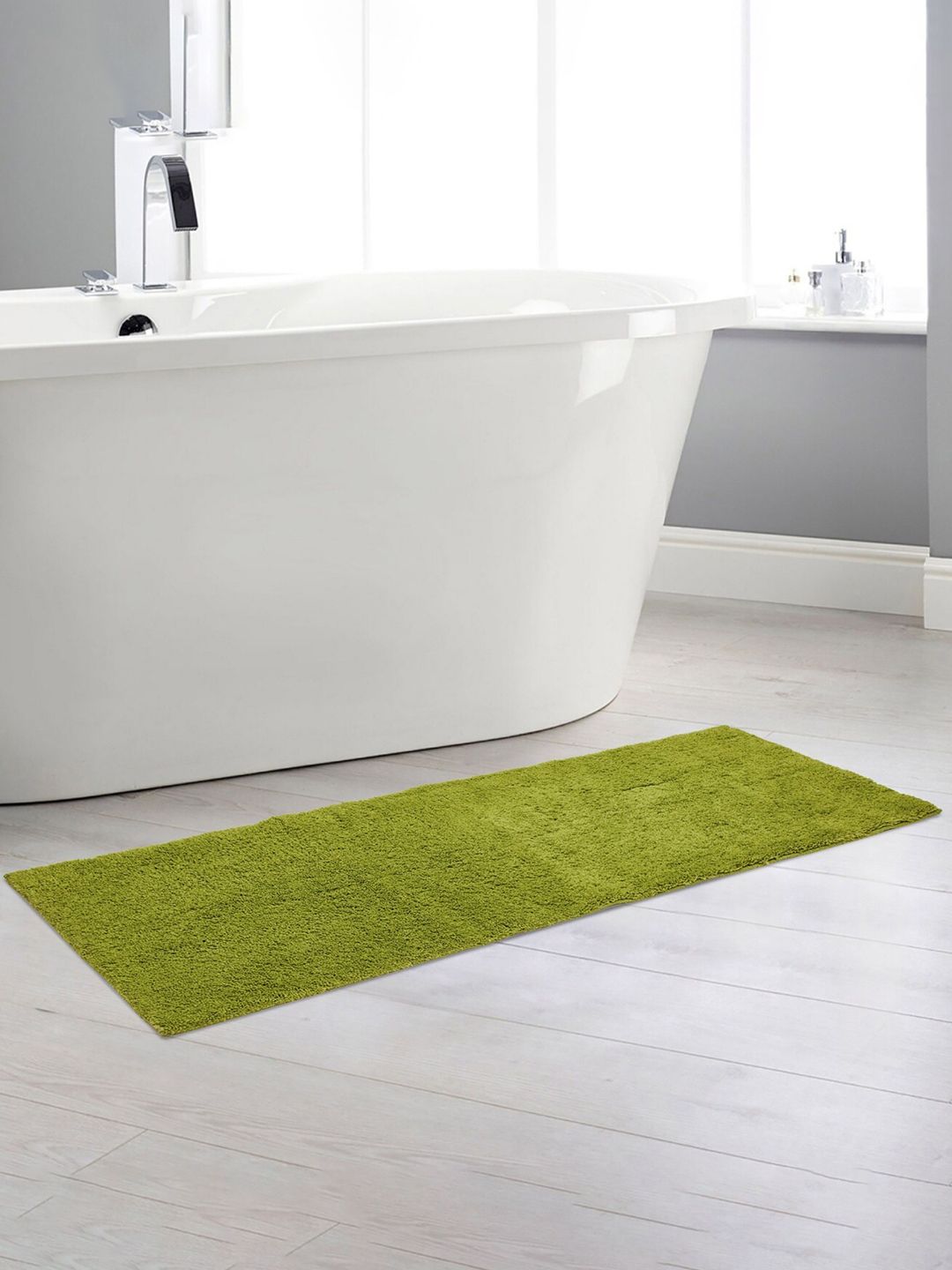 Home Centre Green Solid Bath Runner Price in India