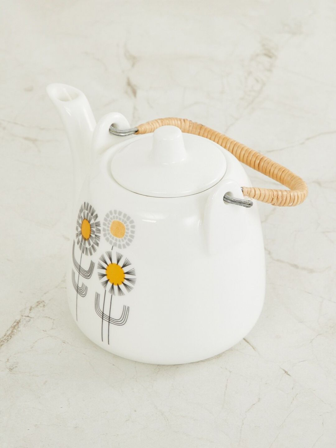 Home Centre White Printed Bone China Kettle - 1000 ml Price in India