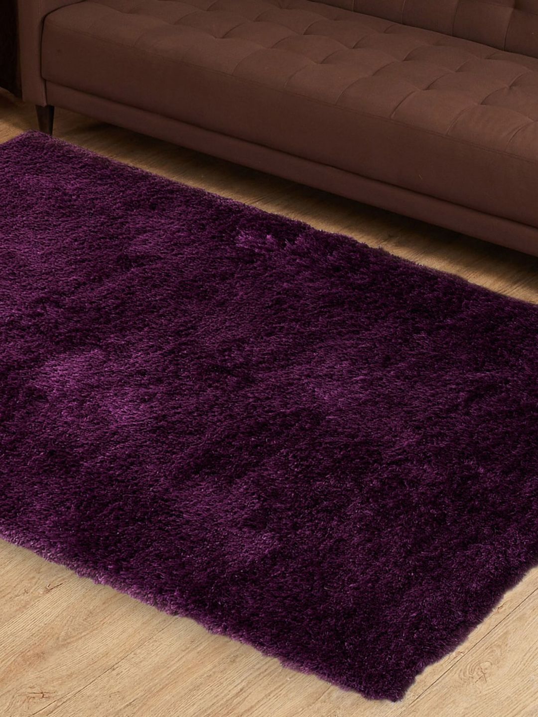 Home Centre Purple Solid Eyelash Serena Shaggy Carpet Price in India