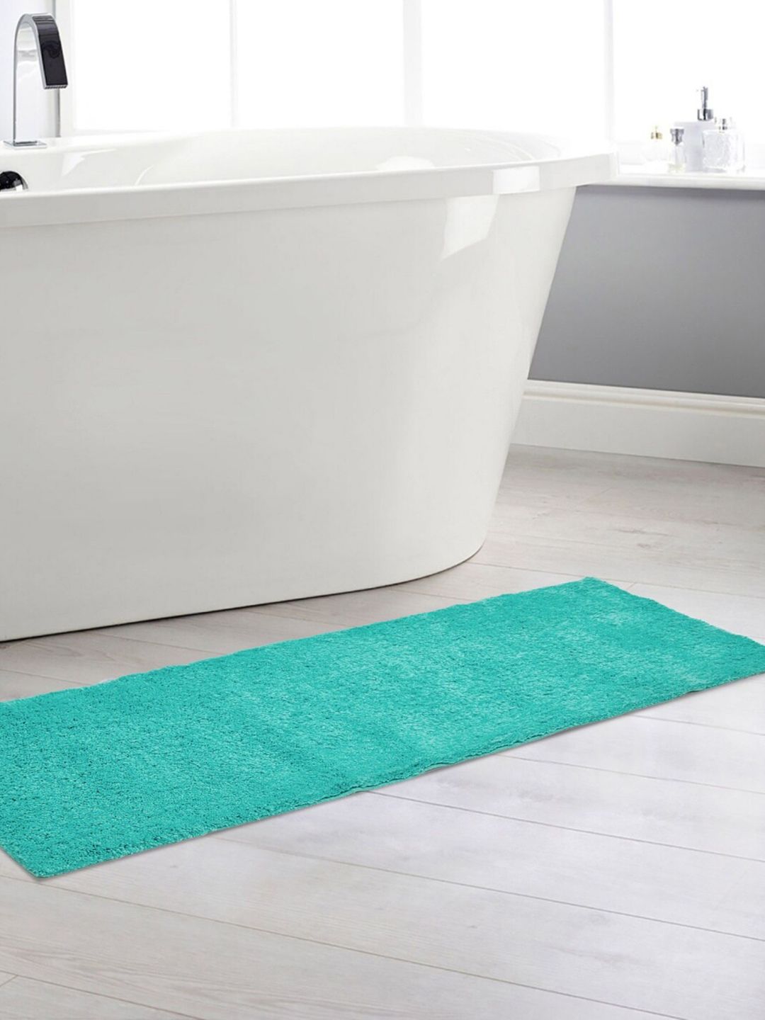 Homecentre Blue Solid 1400 GSM Bath Runner Price in India
