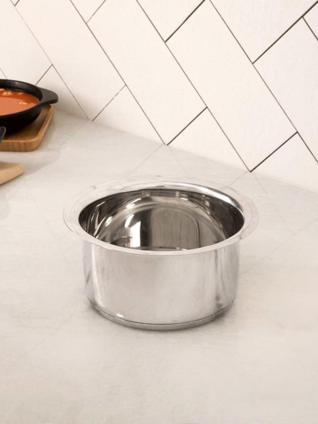 Home Centre Silver-Toned Solid Stainless Steel Pot Price in India