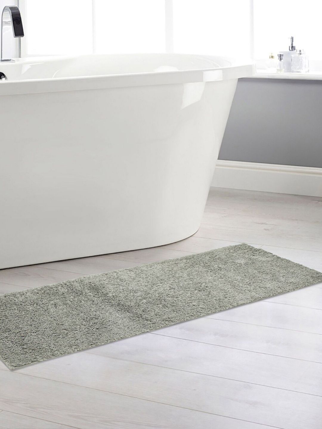 Home Centre Grey Solid Bath Runner Price in India
