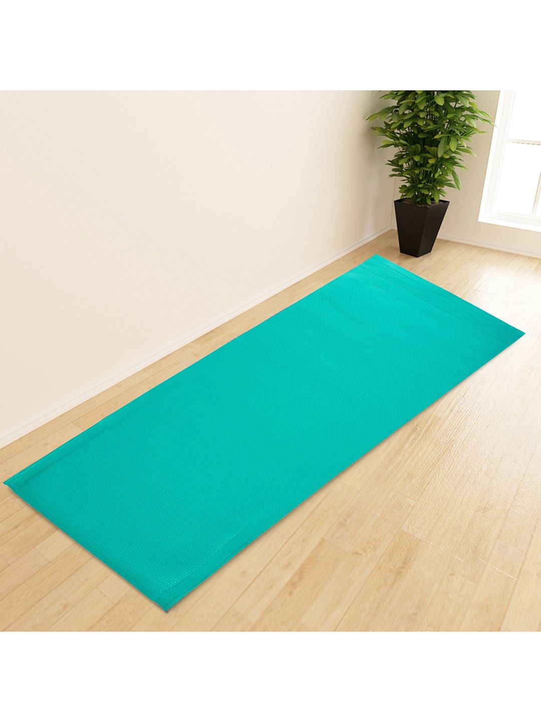 Home Centre Sea Green & Pink Active Printed Anti-Skid Yoga Mat Price in India