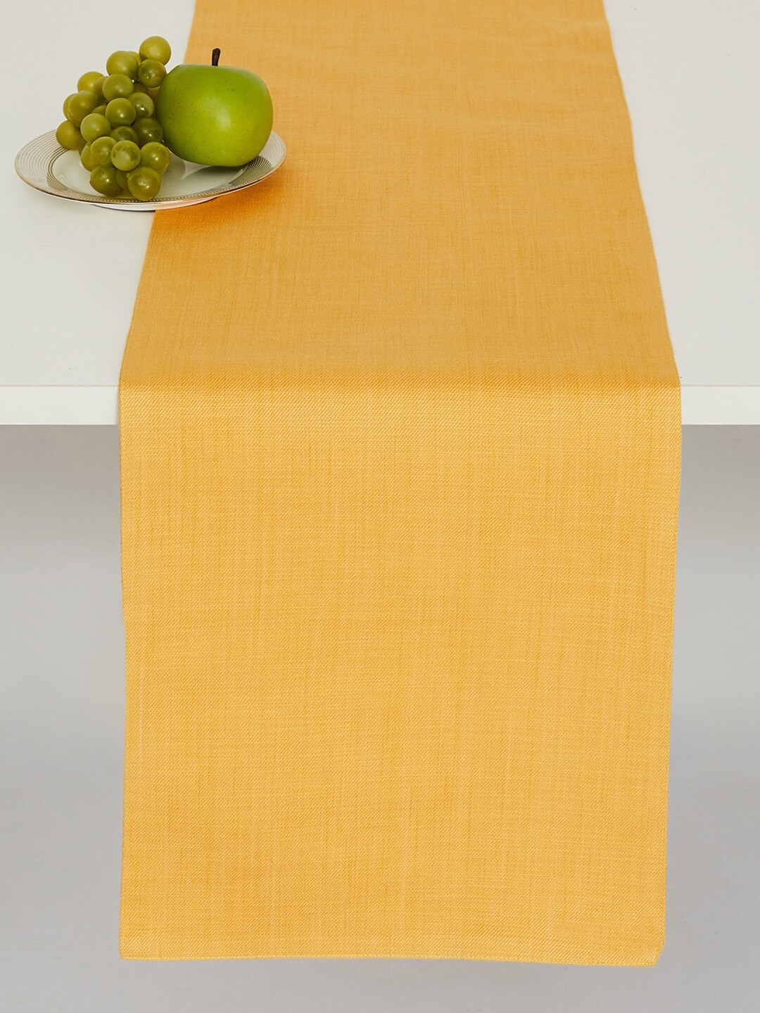 Home Centre Yellow Solid Cotton Table Runner Price in India