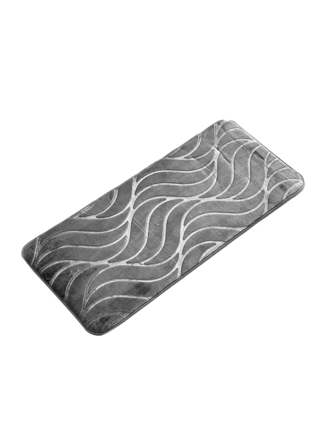 Home Centre Grey Buttercup Embossed Bath Mat Price in India