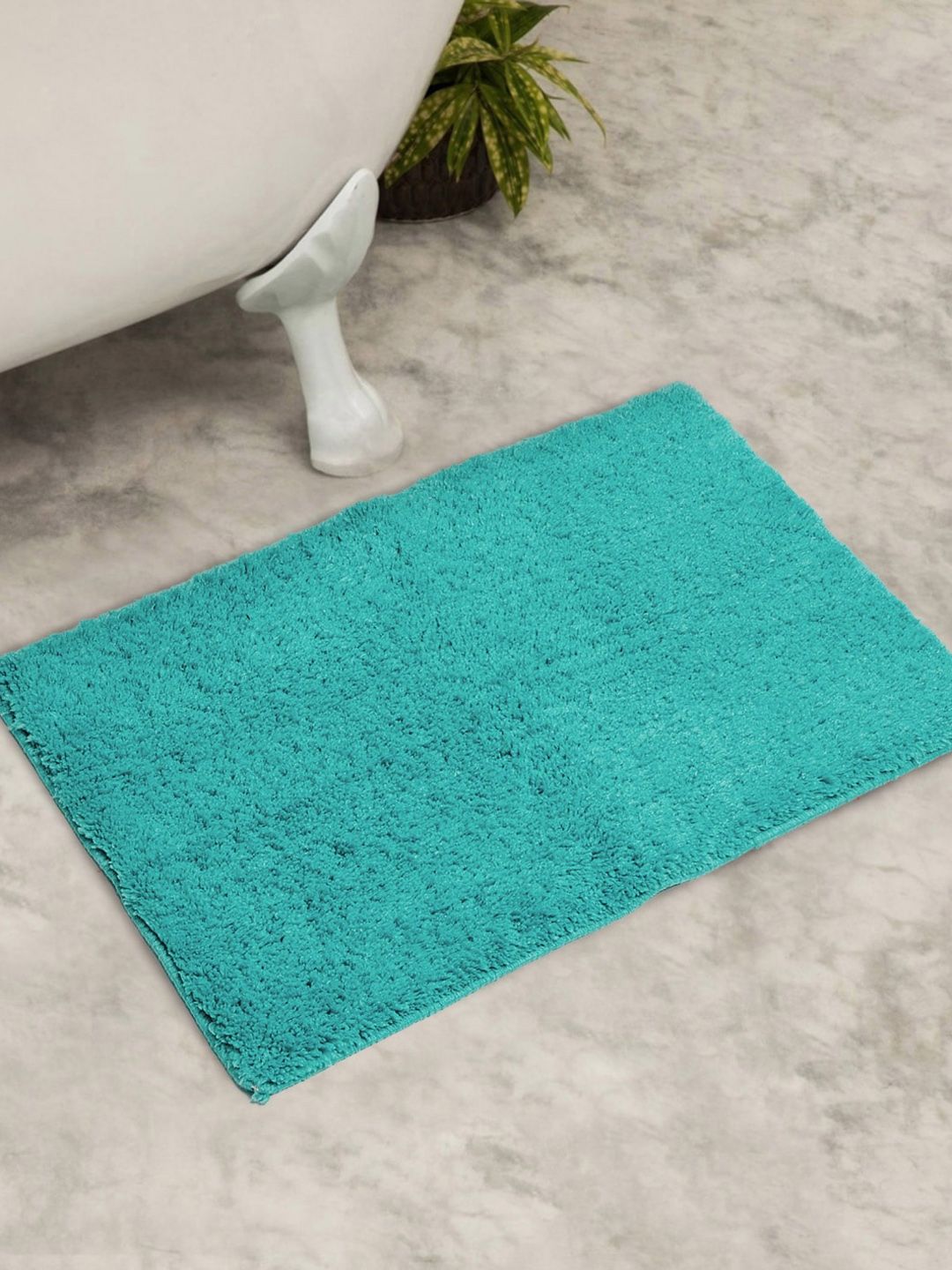 Home Centre Blue Solid Colour Connect Bath Mat Price in India