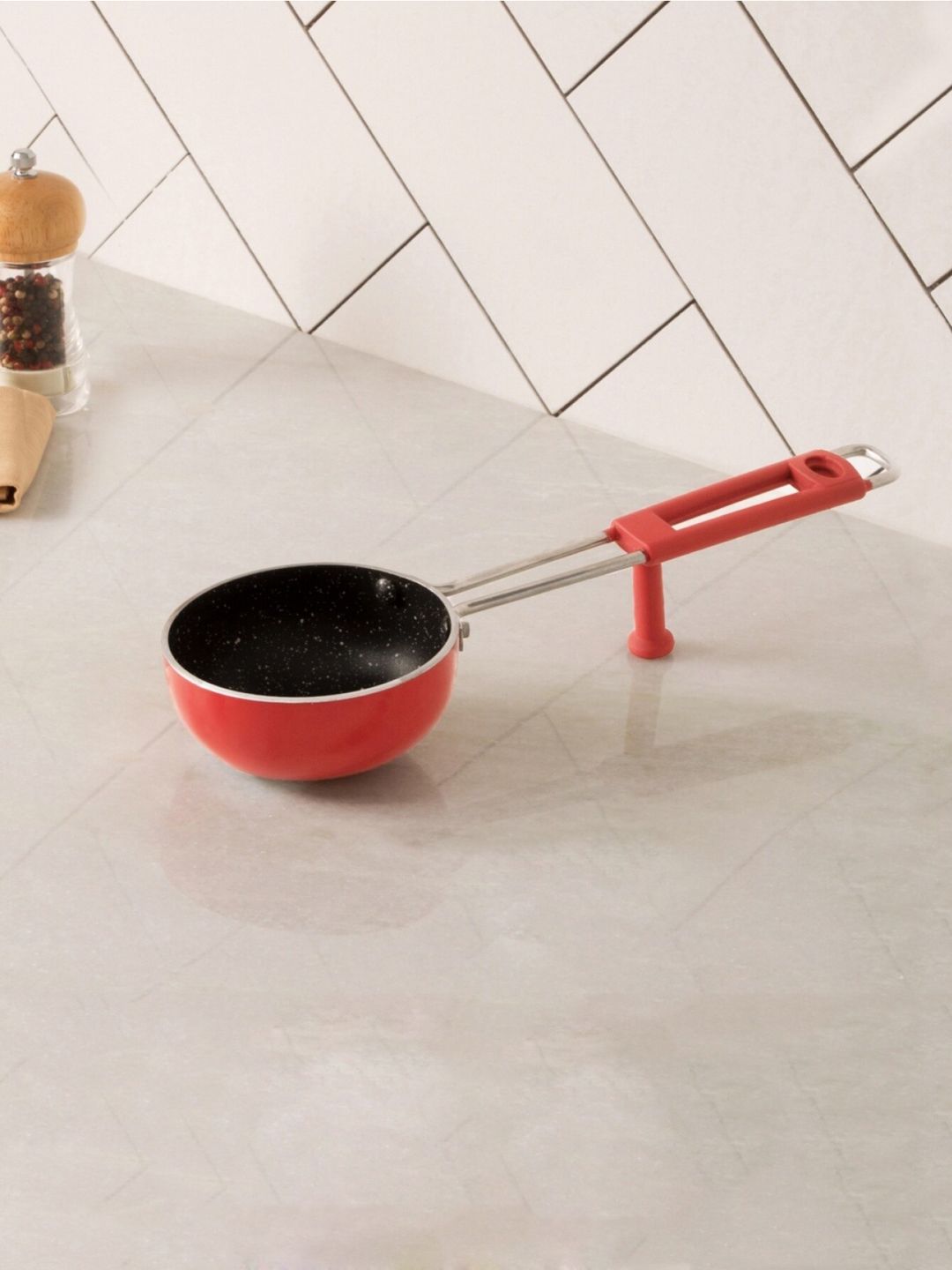 Home Centre Red & Black Magnus Tadka Pan With Stand Price in India