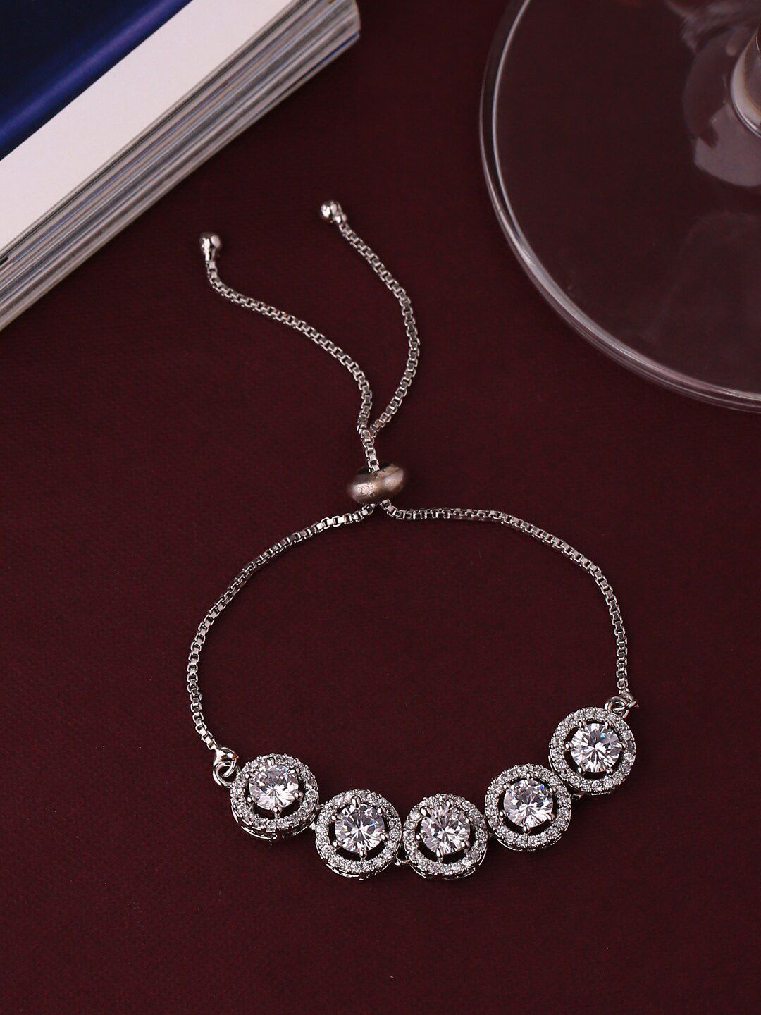 Shoshaa Silver-Plated Handcrafted Wraparound Bracelet Price in India