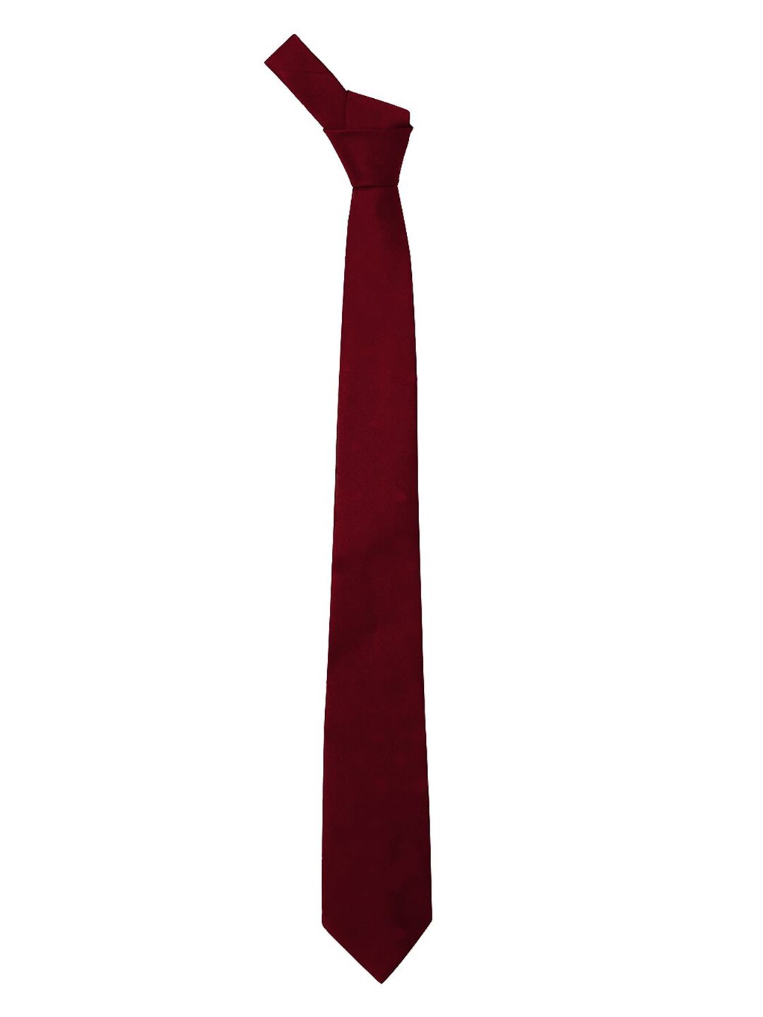 Blacksmith Maroon Solid Broad Satin Tie