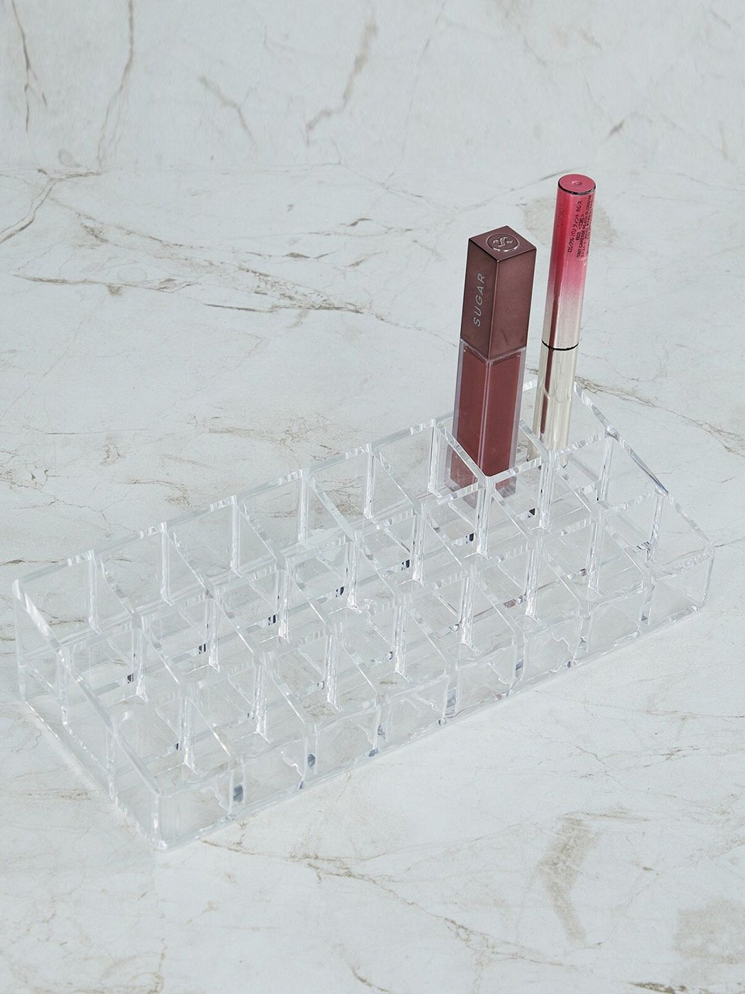 Home Centre Transparent Solid Orion Ducale 24-Compartment Lipstick Stand Price in India