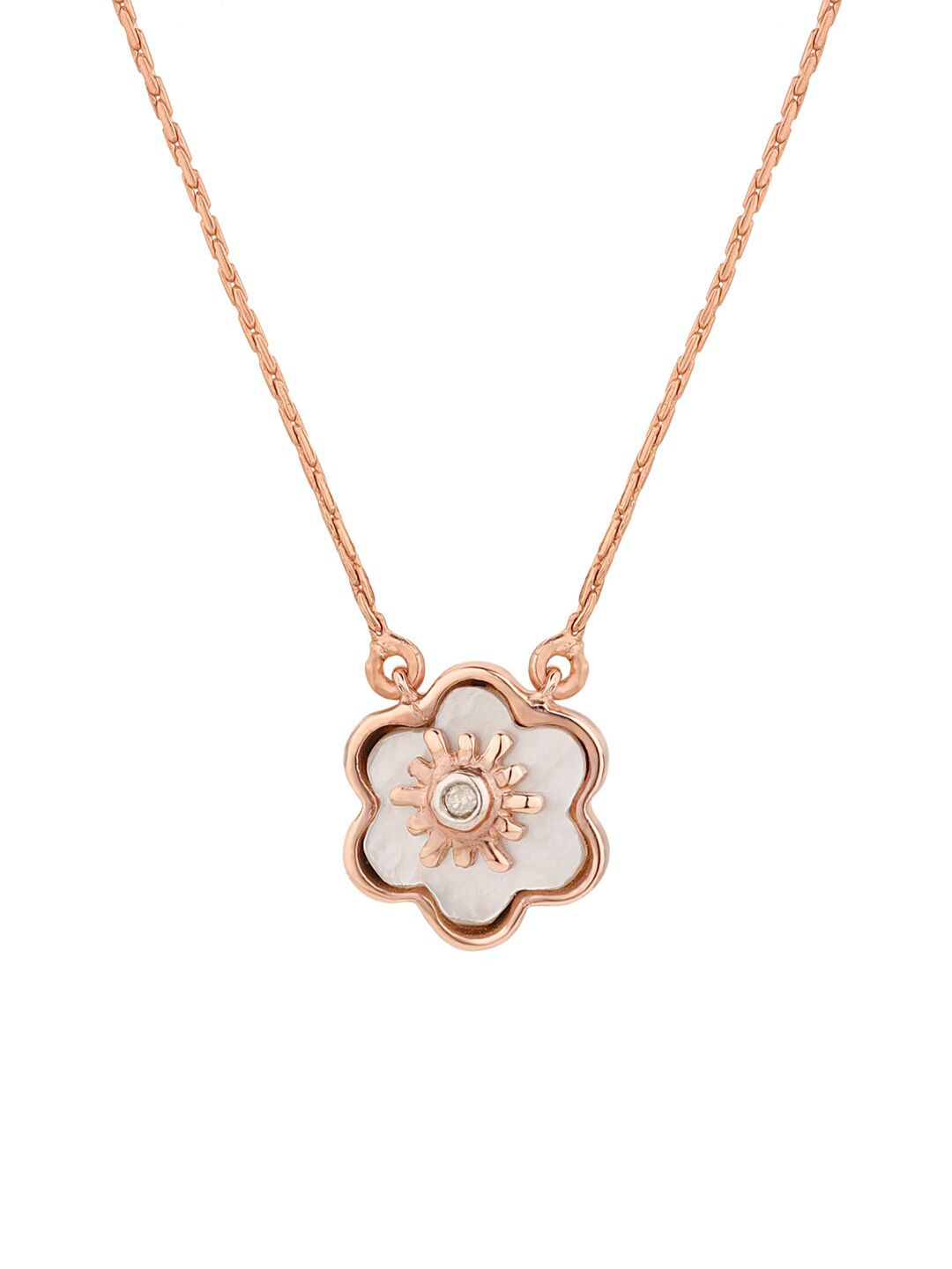 Chumbak Rose Gold Sterling Silver Rose Gold-Plated Necklace Price in India