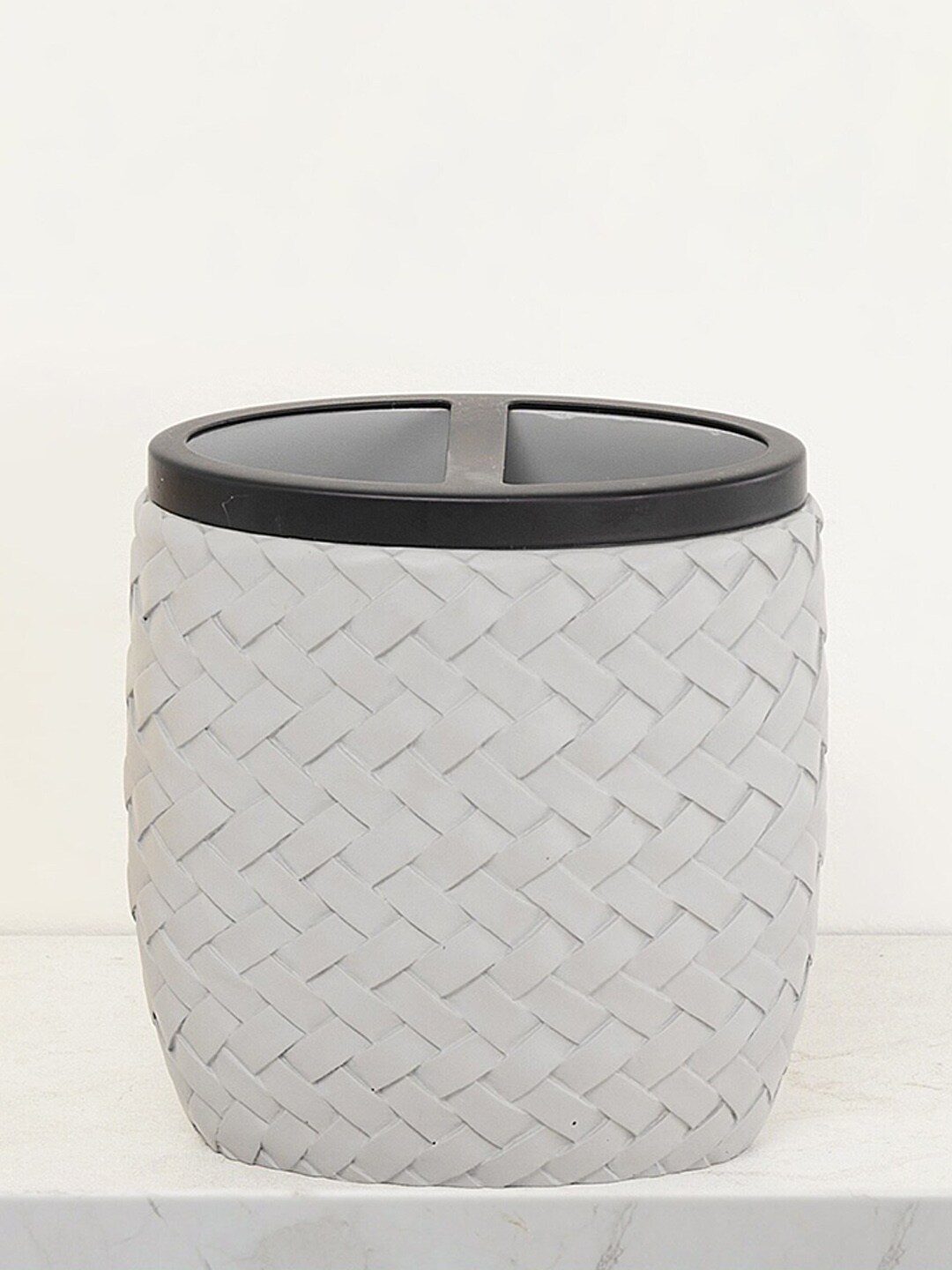Home Centre Grey & Black Textured Marshmallow Toothbrush Holder Price in India