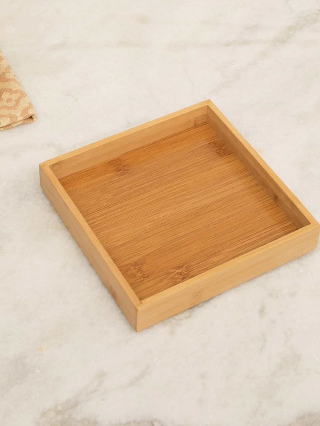 Home Centre Brown Solid Hudson Bamboo Tray Price in India