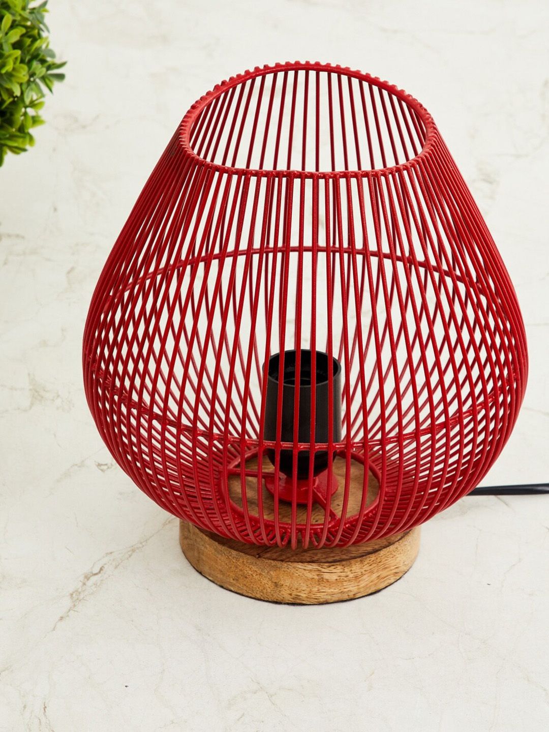 Home Centre Red Solid Contemporary Table Lamp Price in India