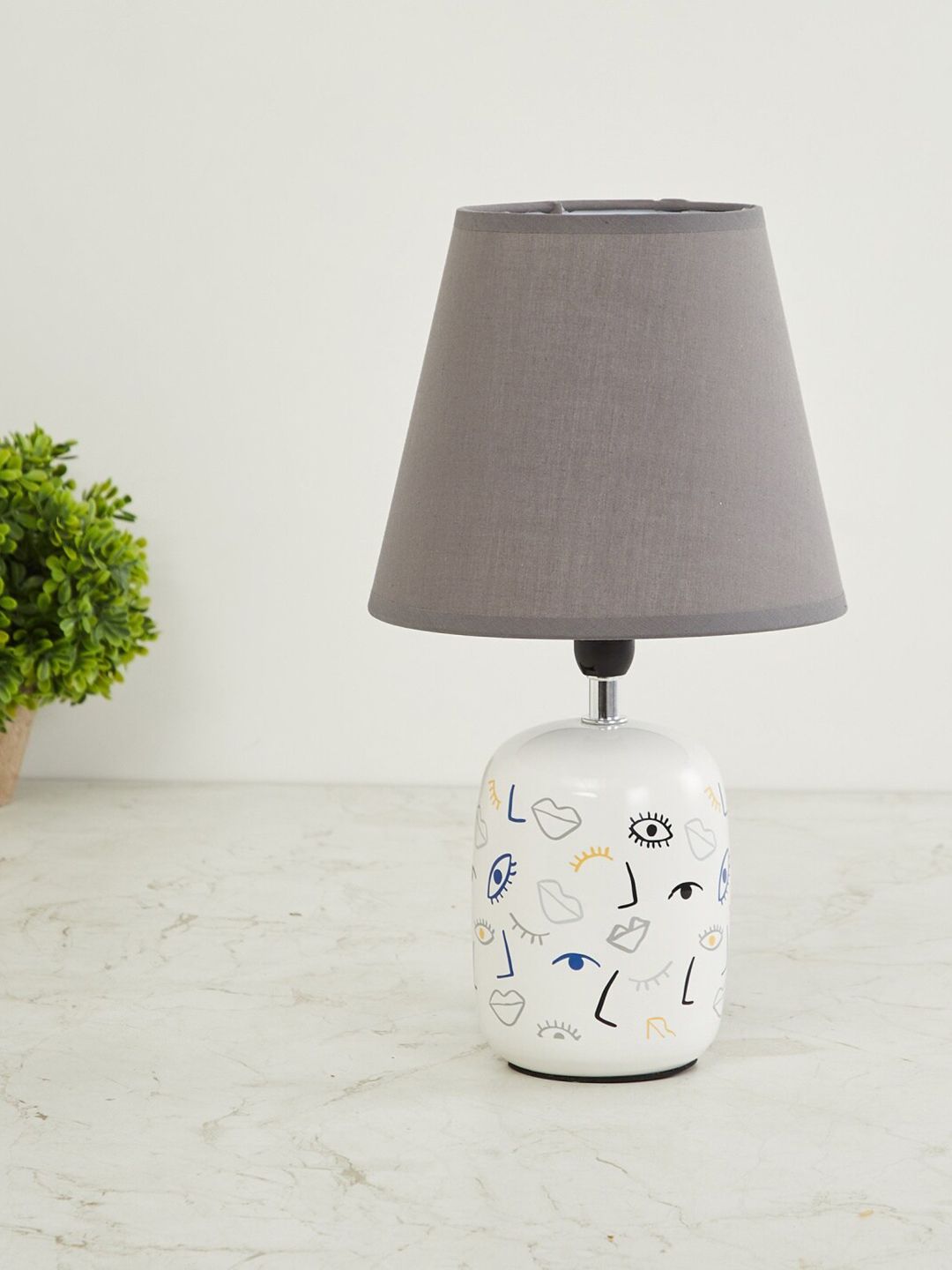 Home Centre Grey Beam Printed Table Lamp Price in India