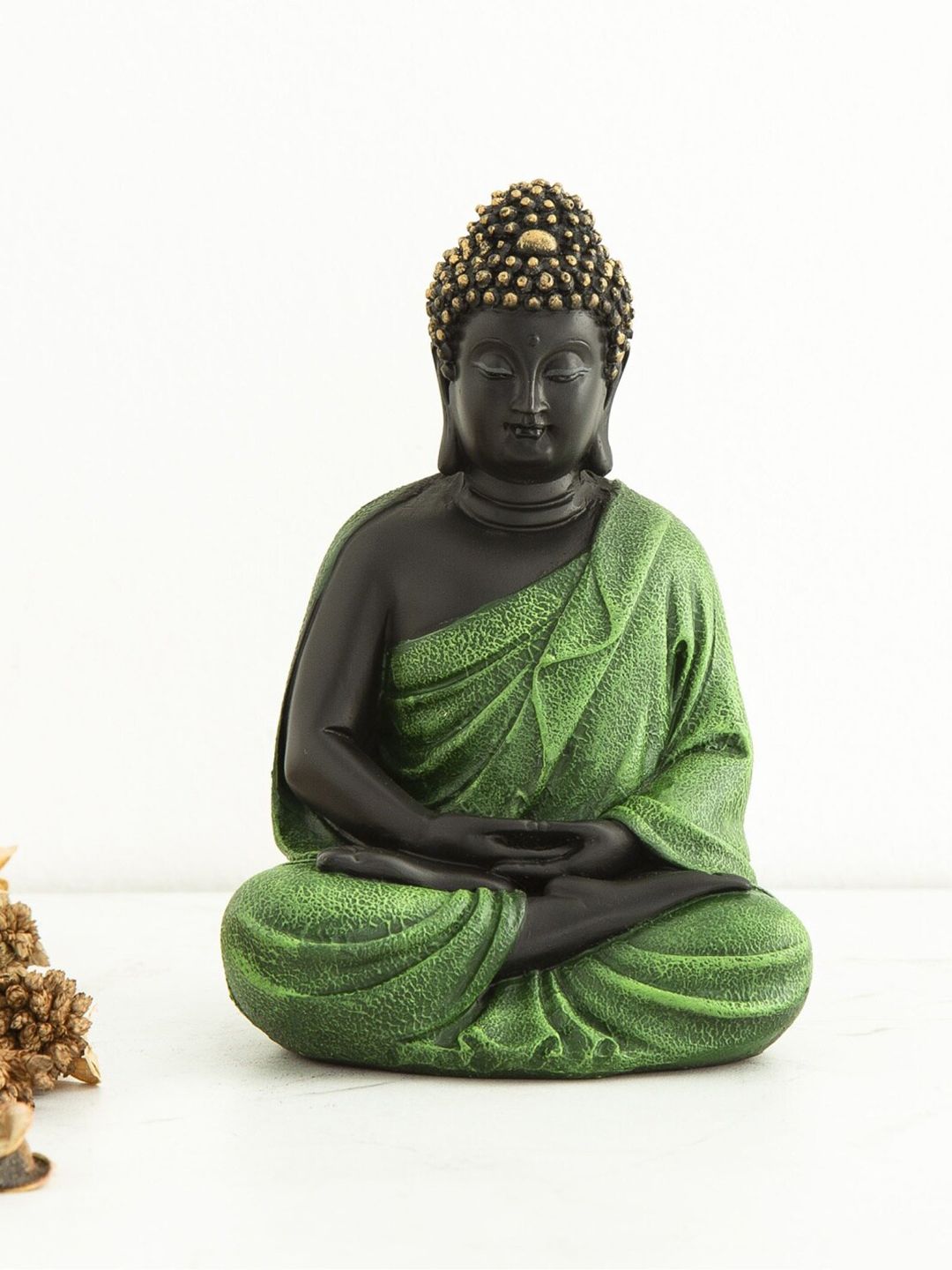 Home Centre Green & Black Corsica Buddha Figurine Price in India