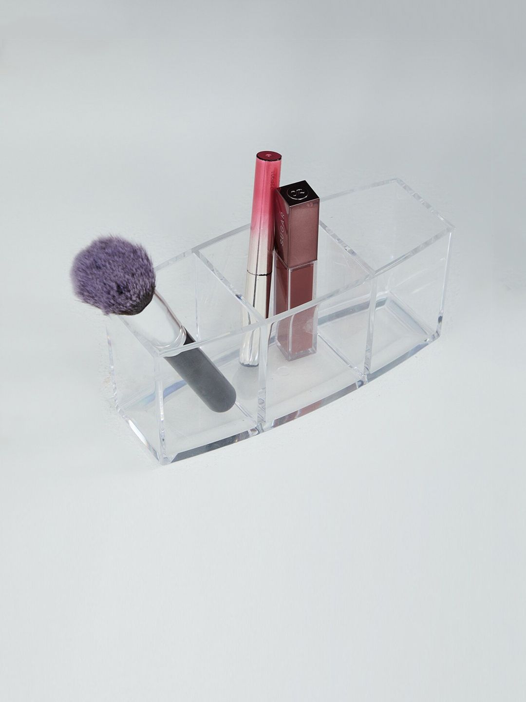 Home Centre Transparent Solid Cosmetic & Brush Holder Price in India