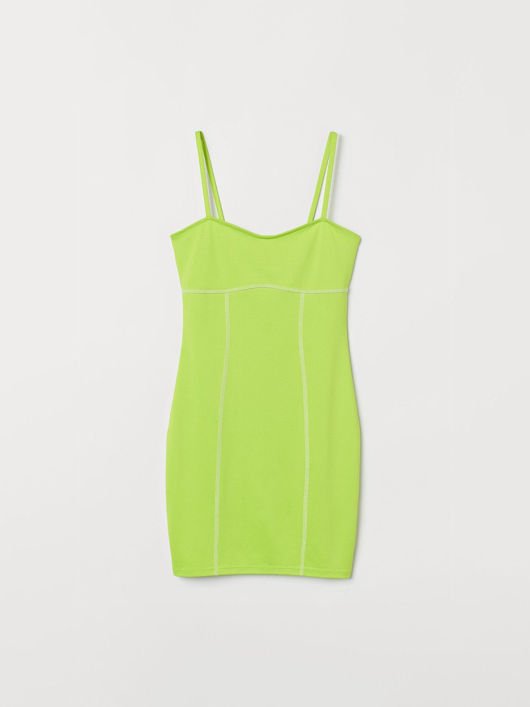 Buy H&M Lime Green Stretchable Bodycon Dress - Dresses for Women 14420534 |  Myntra