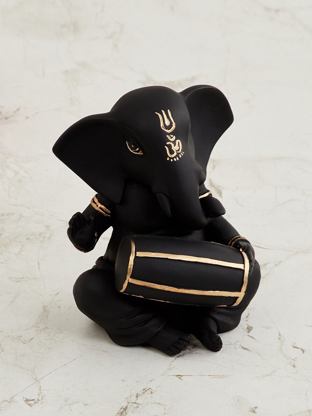 Home Centre Black & Rose Gold-Toned Corsica Harmony Ganesha With Dholak Figurine Price in India