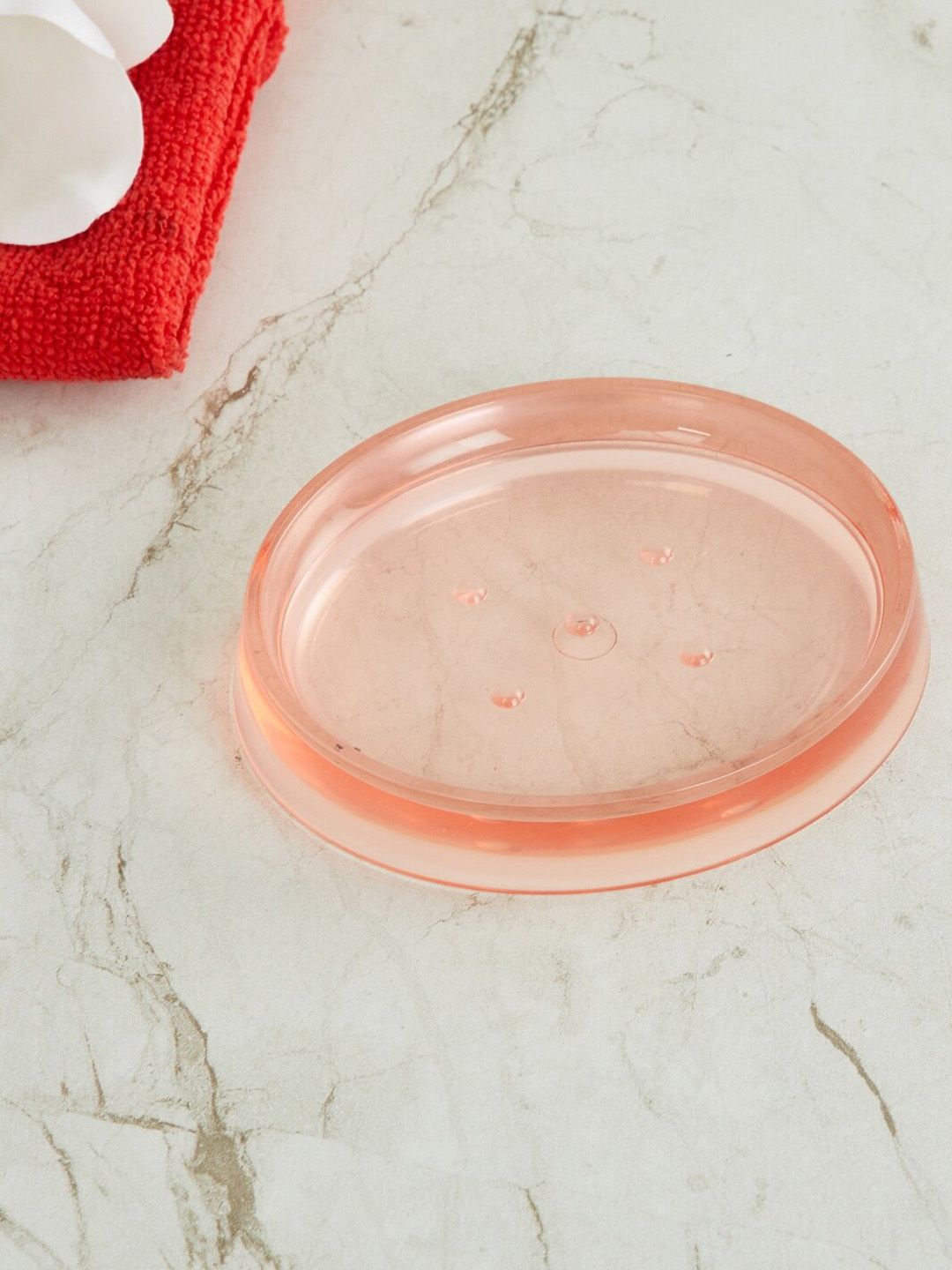 Home Centre Peach-Coloured Solid Medley Quiet Nature Soap Dish Price in India
