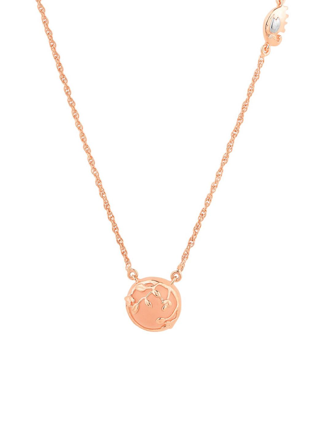 Chumbak Rose Gold-Plated Sterling Silver Forest Sunrise Necklace Price in India