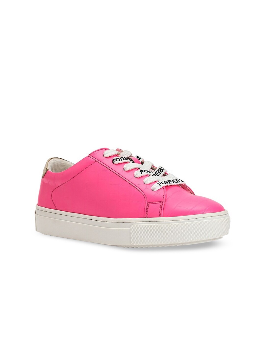 FOREVER 21 Women Pink Solid Sneakers Price in India