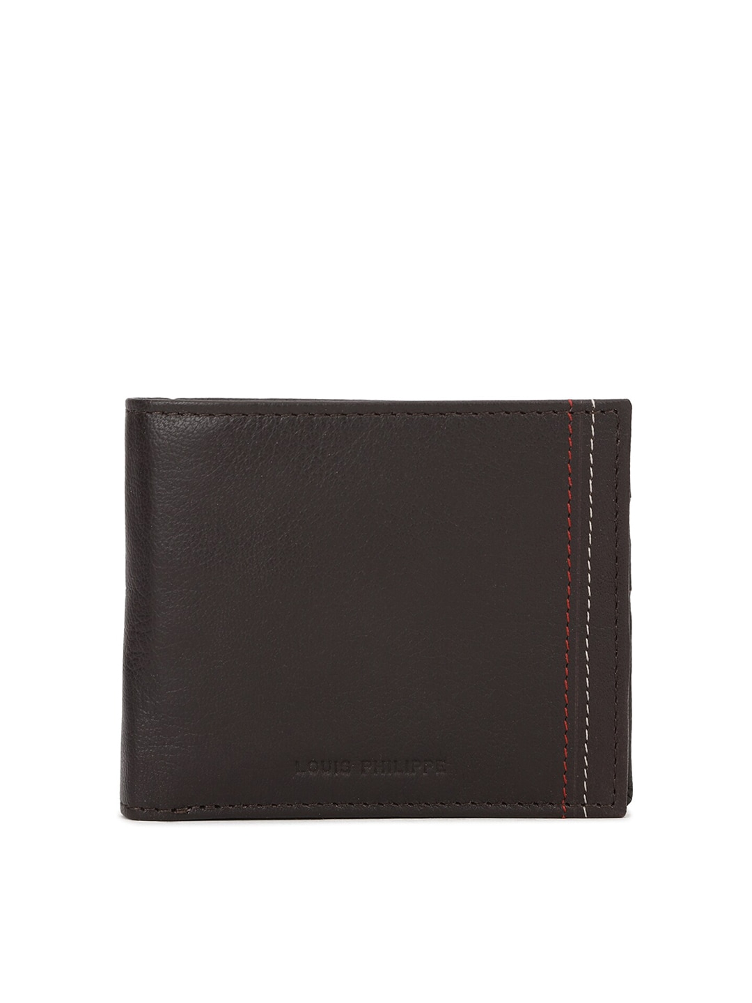 Louis Philippe Men Brown Solid Wallets