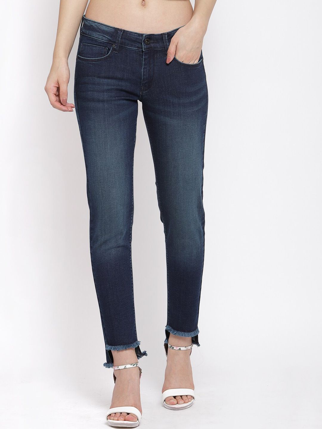 Pepe Jeans Women Blue Skinny Fit Jeans Price in India