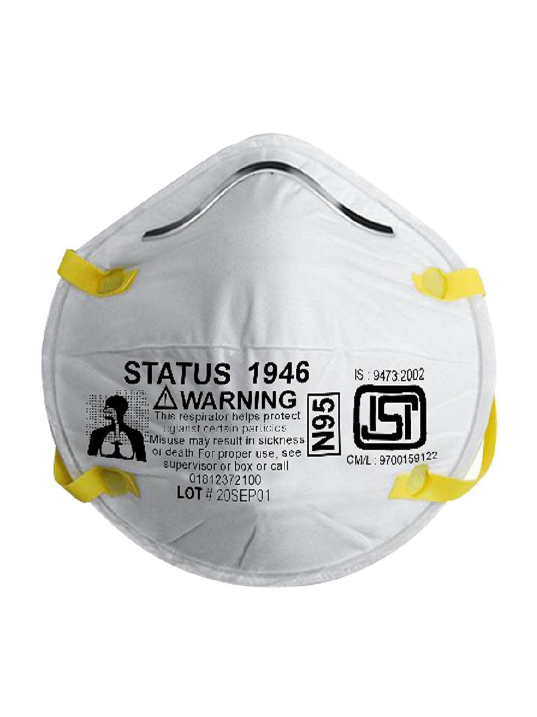 Status Unisex White Printed 5-Ply Reusable N95 Outdoor Face Mask Price in India