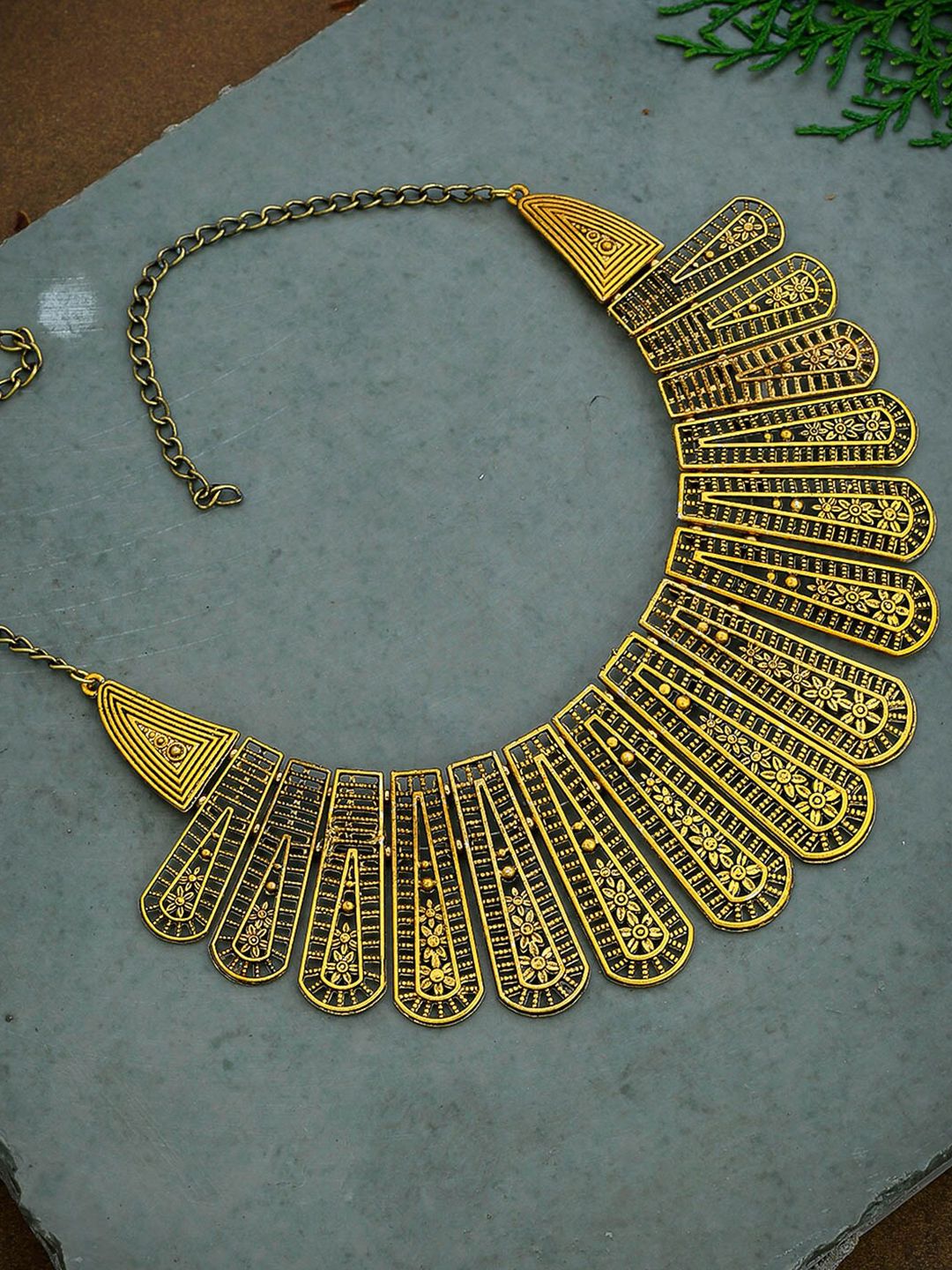 Silvermerc Designs Gold-Plated Brass Bohemian Necklace Price in India