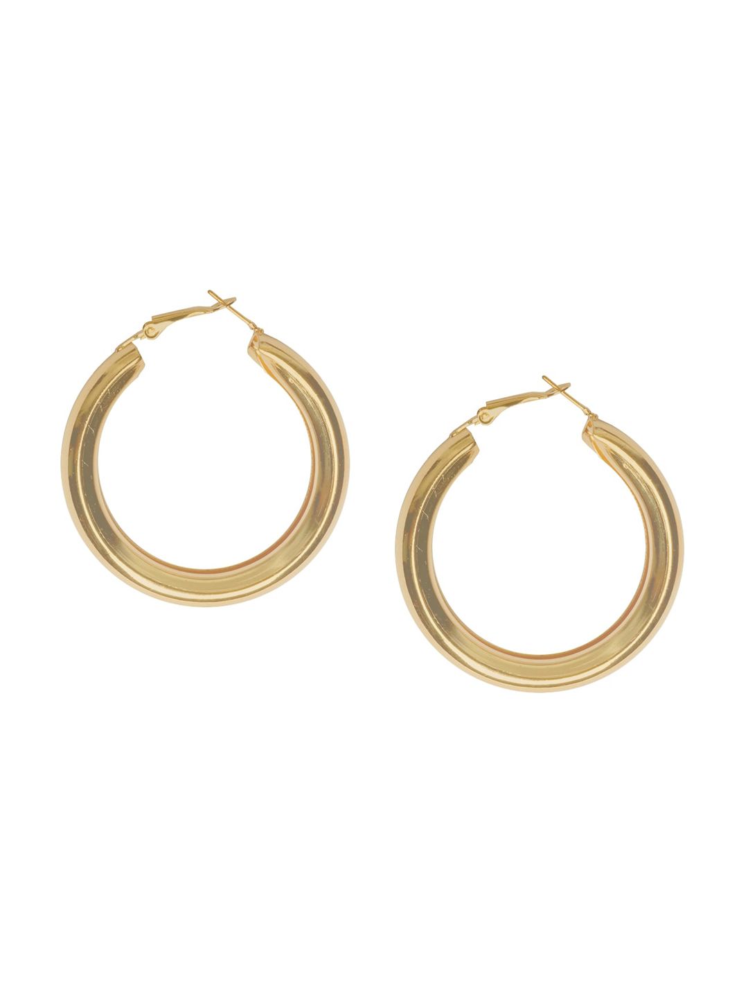 JOKER & WITCH Gold-Plated Contemporary Hoop Earrings Price in India