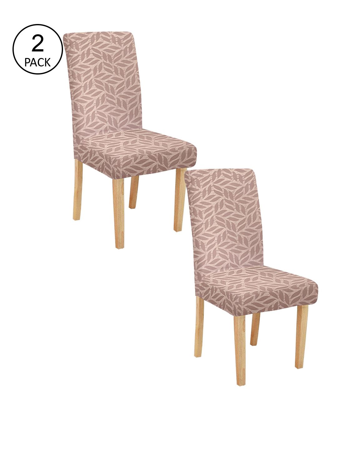 Cortina Set Of 2 Pink Printed Chair Covers Price in India