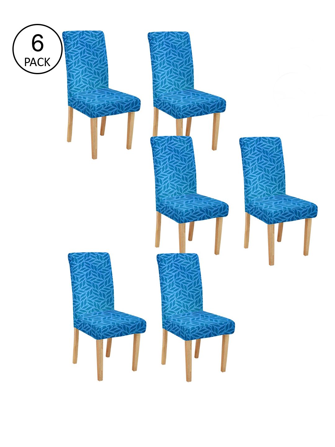 Cortina Set Of 6 Printed Chair Covers Price in India