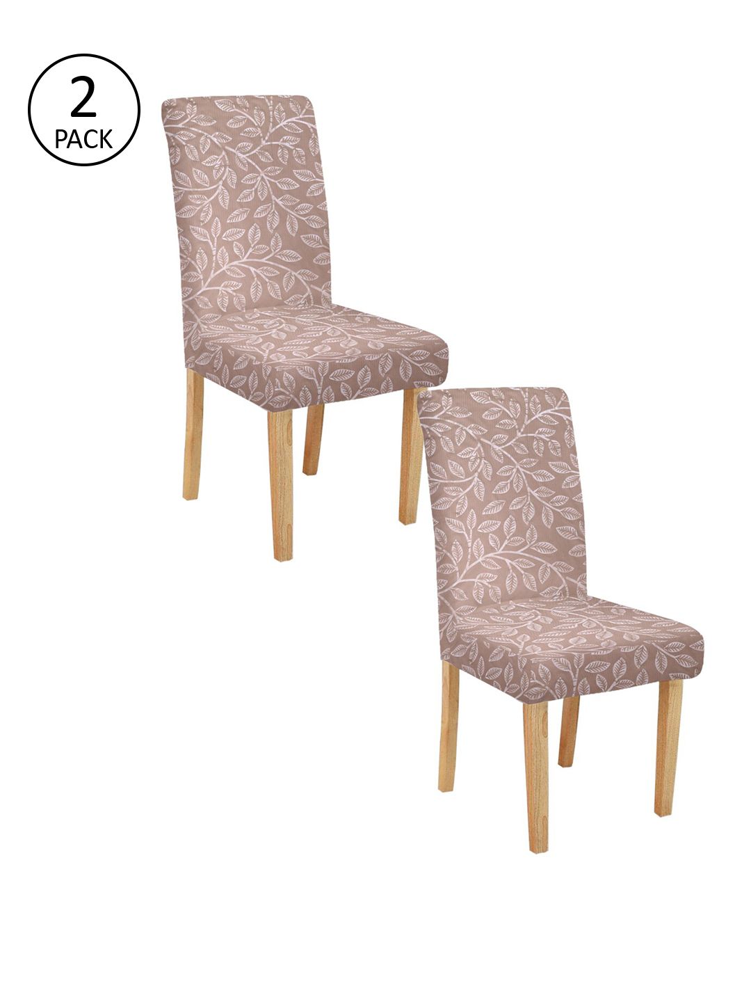 Cortina Set of 2 Pink Printed Chair Covers Price in India