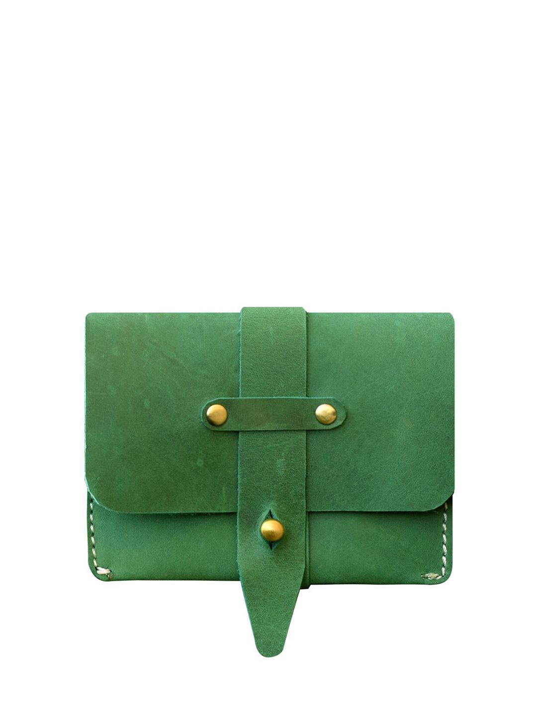 ABYS Unisex Green Textured Leather Card Holder Price in India