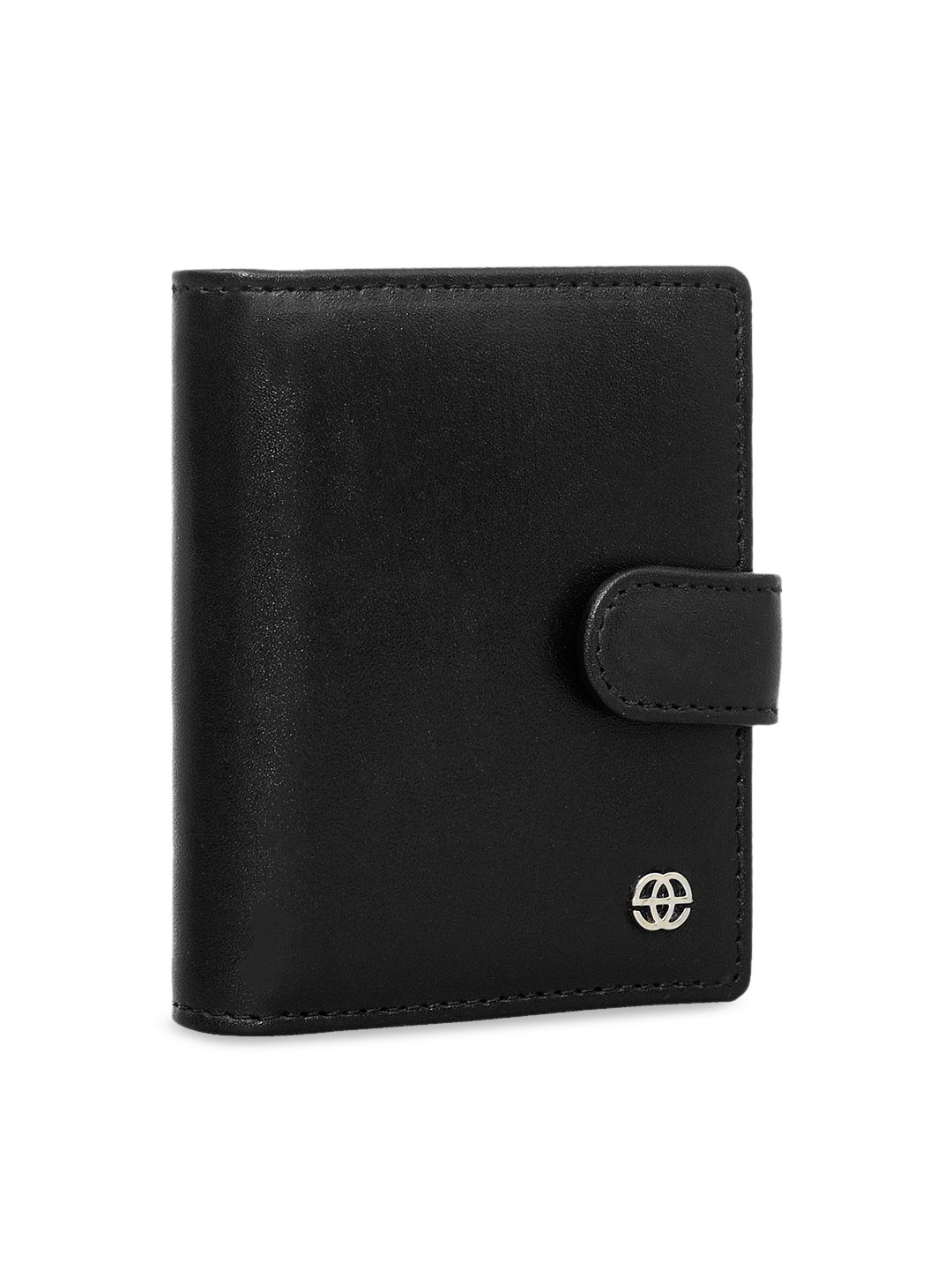 Eske Unisex Black Solid Leather Card Holder Price in India