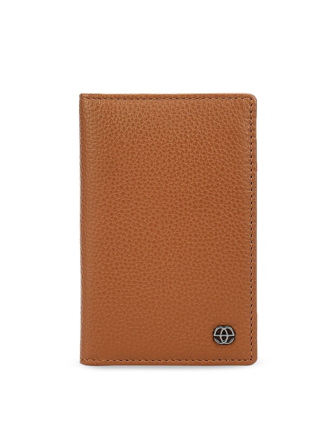 Eske Unisex Tan Brown Solid Leather Card Holder Price in India