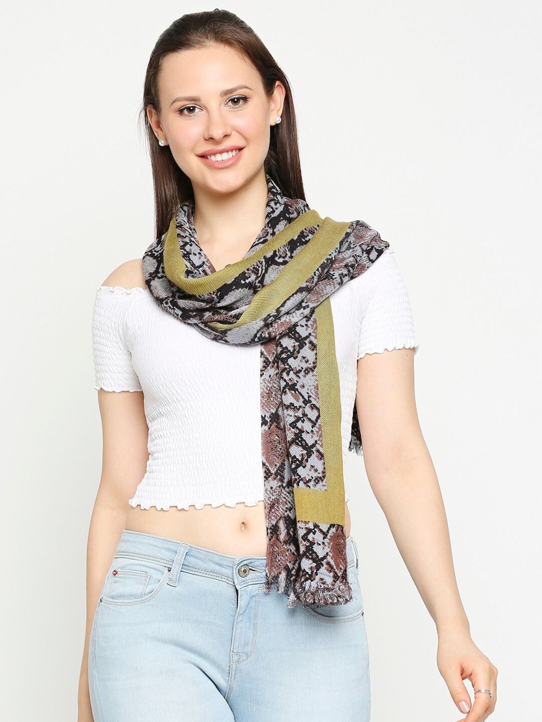 Get Wrapped Women Multi Printed Scarf Price in India