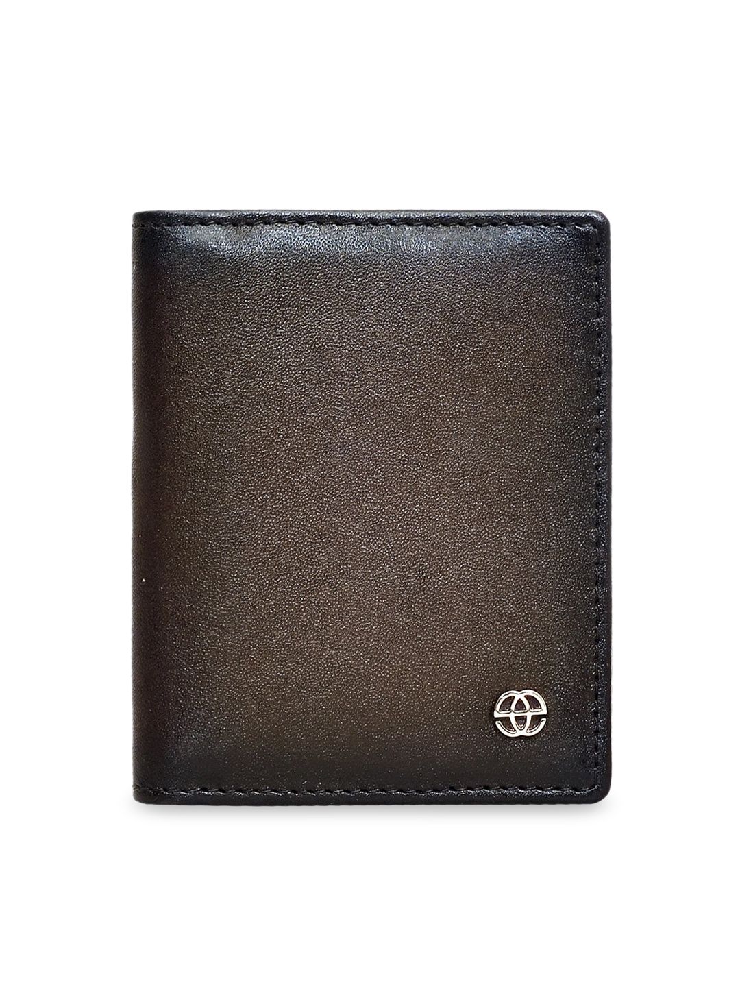 Eske Unisex Coffee Brown Solid Leather Card Holder Price in India