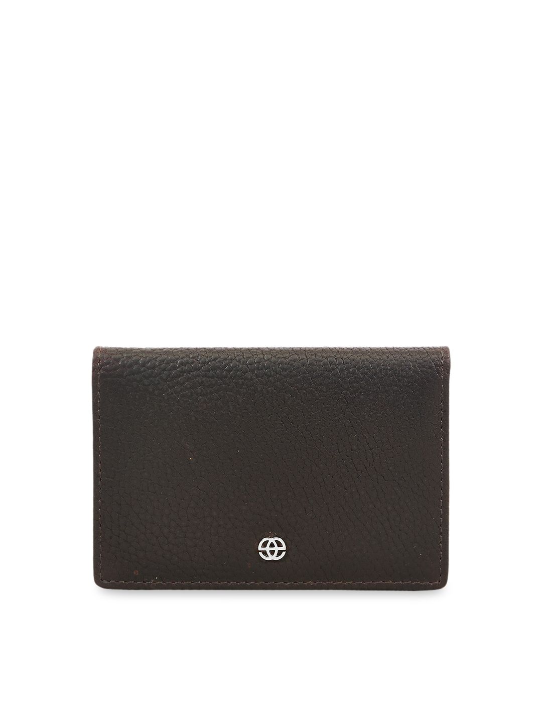 Eske Unisex Coffee Brown Solid Leather Card Holder Price in India