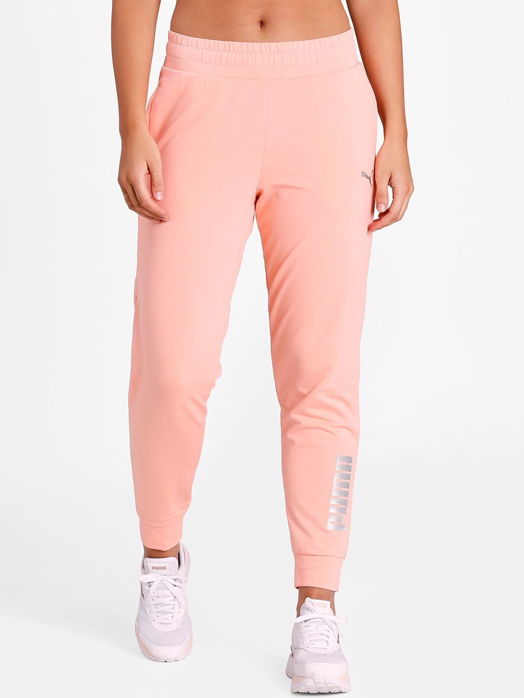 Puma Women Peach Solid Regular Fit dryCELL RTG Sweatpants Price in India