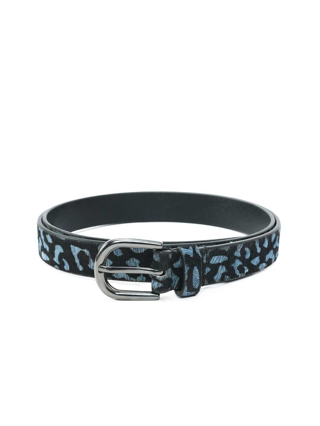 Aditi Wasan Women Black Printed Leather Belt Price in India