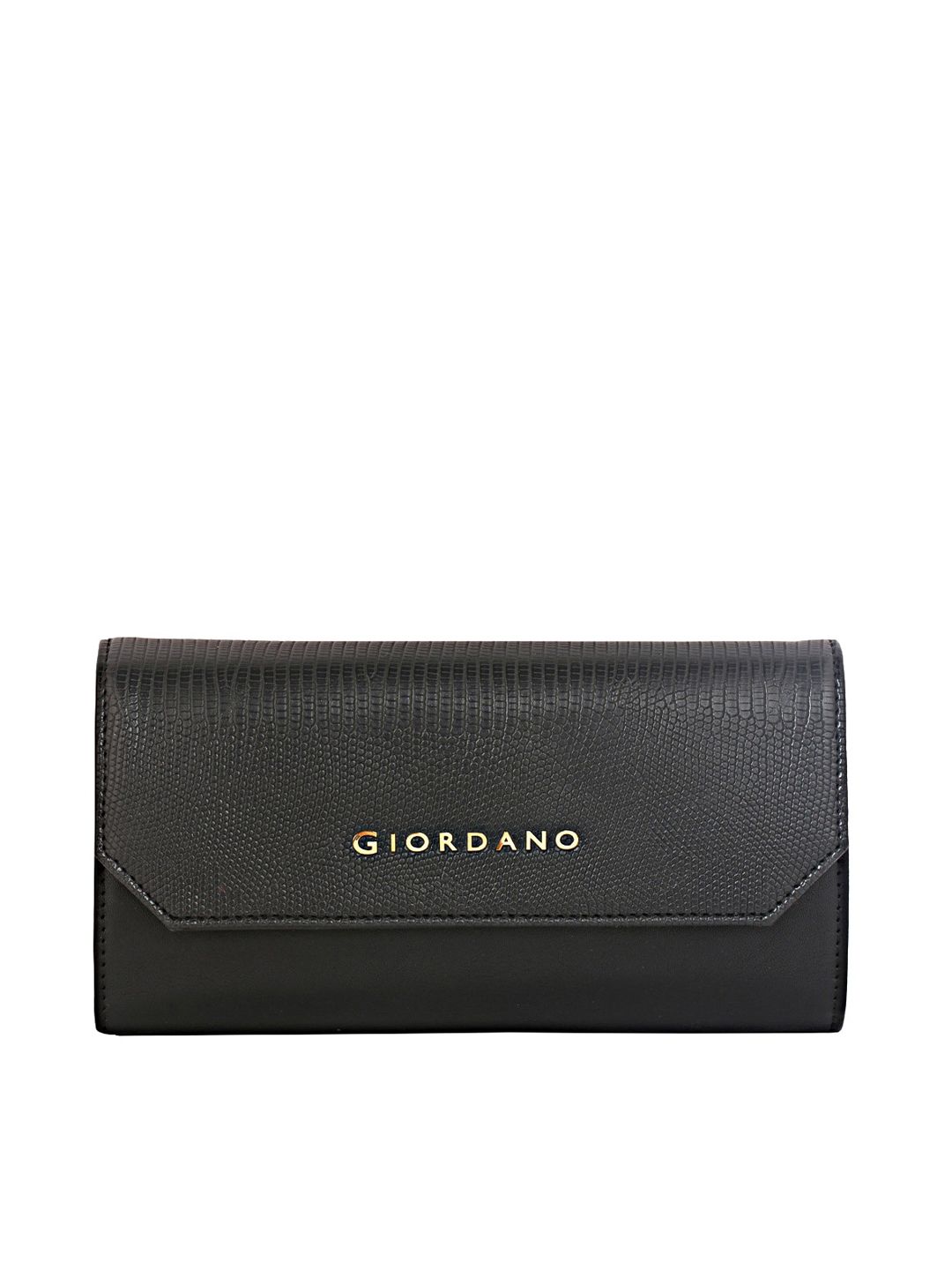 GIORDANO Women Black Solid PU Envelope Price in India