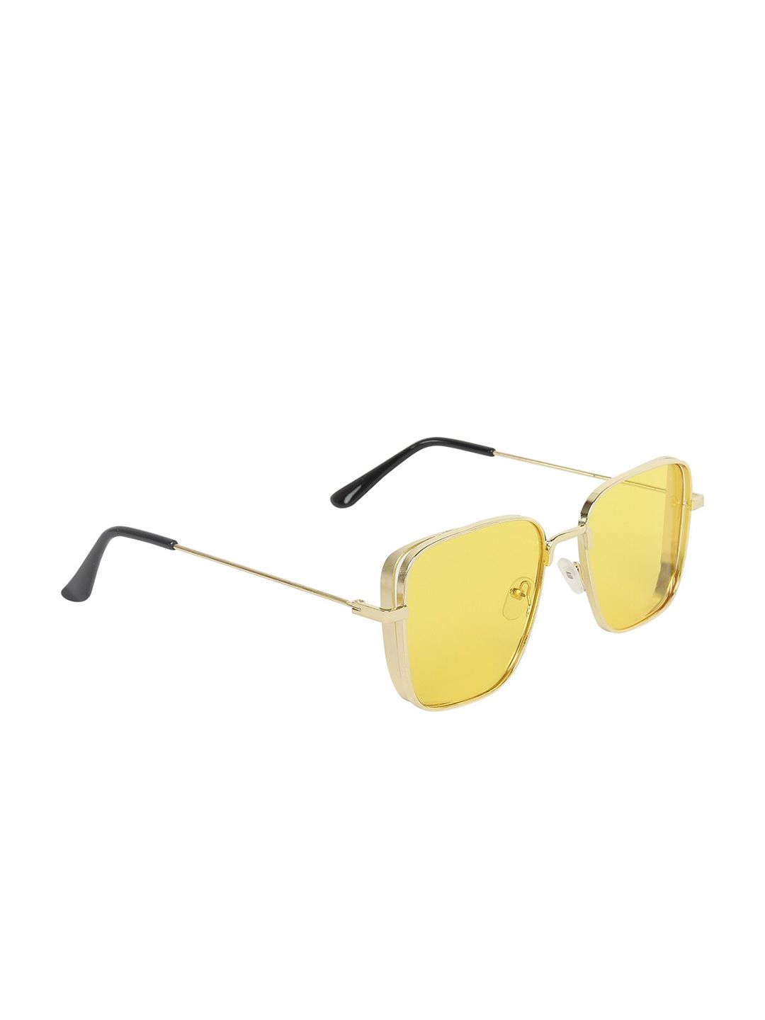 CRIBA Unisex Yellow Kabir Singh Rectangle Sunglasses with UV Protected Lens GOLD