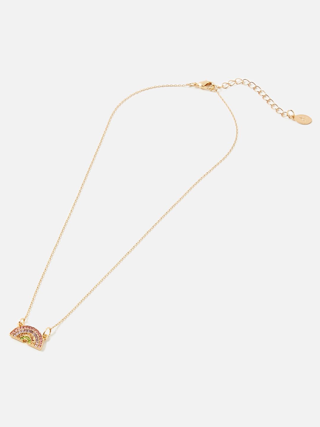 Accessorize Gold & Pink Gold-Plated Necklace Price in India