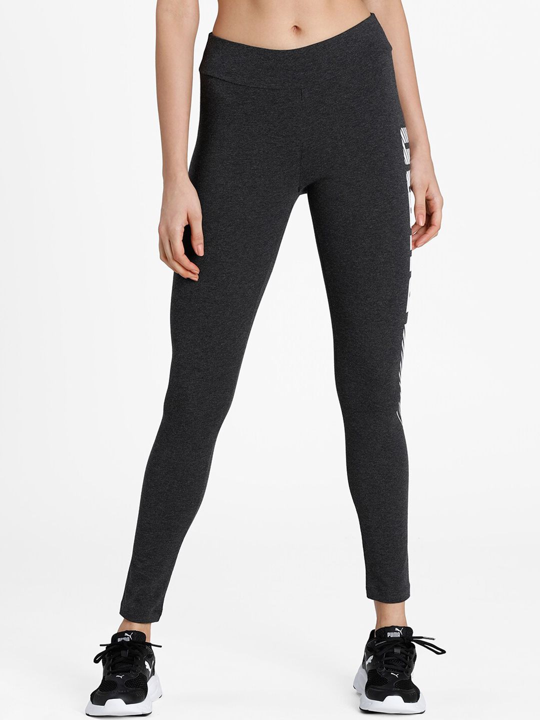 Puma Women Grey Printed Leggings Price in India